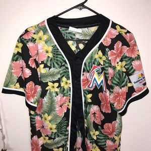 COPY - Floral Themed Marlins T-Shirt